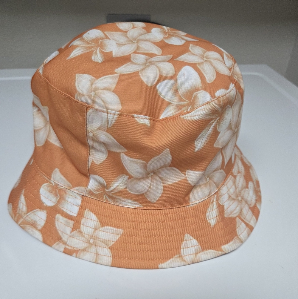 Floral Orange Bucket Hat for Women